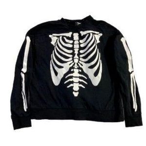 Skeleton Black Long Sleeve Tee Shirt